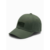 Ombre Mens baseball cap with visor and patch - khaki