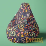 Lazy Bag - Šareni boho ljubicasti cvetni dezen ( 080 )
