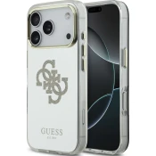 Guess PC/TPU Mirror 4G Glitter Logo MagSafe Zadnji Pokrov za iPhone 17 Pro Max Gold