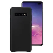 Original maskica Samsung galaxy S10 Plus Leather cover crna
