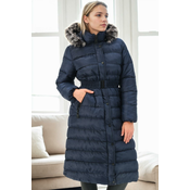 Z6779 DEWBERRY WOMENS COAT-NAVY-1