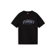 Tommy Jeans Majica DNA vijolično modra / črna / bela