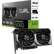 Graficka Asus GeForce RTX5060 Dual OC, 8GB GDDR7 90YV0N12- M0NA00