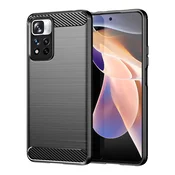 Carbon Case ovitek za Xiaomi Redmi Note 11 Pro+/11 Pro/Poco X4 NFC, črn