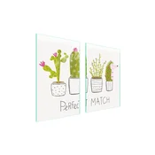 shumee STEKLENA ZAŠČITNA KROŽNIKA ZA KUHINJO 65x52 CACTUS