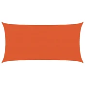 Vidaxl Senčno jadro 160 g/m2 pravokotno oranžna 3x6 m HDPE