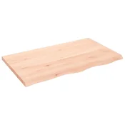 Vidaxl Mizna plošča 100x60x(2-4) cm neobdelana trdna hrastovina