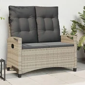 Vrtna klop z blazino 105 x 60 x 112 cm jeklo