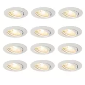 Komplet 12 vgradnih reflektorjev belih GU10 35 mm - Edu