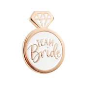 Emajlirani priponki Team Bride v rožnatem zlatu