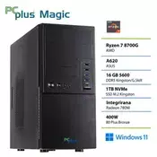 PCPLUS Magic Ryzen 7 8700G 16GB 1TB SSD Windows 11 Home namizni računalnik