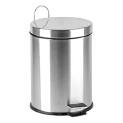 Koš za odpadke, s pedalom, nerjaveče jeklo, odstranljiva plastična posoda, 3 l
