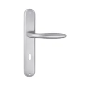 Okovje za vrata TWIN NICOL P 400 (CH-SAT), klika-klika, Odprtina za cilindrični vložek PZ, Twin CH-SAT (krom mat), 72 mm