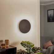 EMIBIG LIGHTING Stenska svetilka Form 2, posredna svetloba, O 30 cm - Dnevna soba/jedilnica - Sodobni - črna - Kovina
