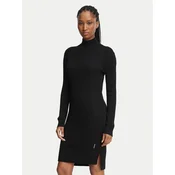 Calvin Klein Pletena obleka LV044H362G Črna Slim Fit