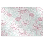 Decormat Podloga za zaščito tal Cvetne konture 140x100 cm 15 cm