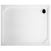 Kad za prho iz litega marmorja SARA, 90 x 75 x 3,5 cm - Bela - 90.00 - 36 - 2.00 - Liti marmor - Vgrajen v tla - Pravokotna - 90.00 - Gelco - CULTURED MARBLE - 75.00 - 90x3,5x75 cm