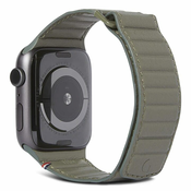 Decoded usnjen magnetni Traction pašček za Apple Watch 41/40mm - Olive