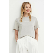 Pamucna majica Calvin Klein za žene, boja: siva, K20K207005