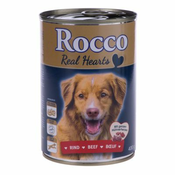 6 x 400 g Rocco Real Hearts mokra hrana za pse govedina