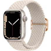 GS Najlonski pašček za Apple Watch 1/2/3/4/5/6/7/8/9/10/11/SE Ultra 1/2/3 42/44/45/46/49 mm, bež