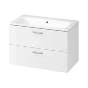 Cersanit S801-538 - Viseča kopalniška omarica z umivalnikom NIKO 80x45 cm bela
