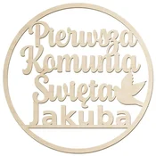DE Lesen prstan za sveto obhajilo 50 cm z IMENOM, okras za obhajilno dvorano