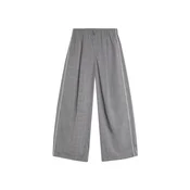 Bershka Hlače z naborki siva/črna/bela