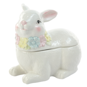 Ena Figura Keramicka cinija zeka 20x12x16cm, Bela