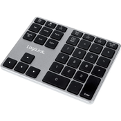 Tipkovnica LogiLink numerična brezžična Bluetooth aluminij - space grey (ID0187)