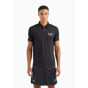 EA7 za moške. 8NPF23_PJEMZ Polo Sport Ventus 7 črna (XS), Črna, Priložnostno, Šport, Poliester, Kratek rokav
