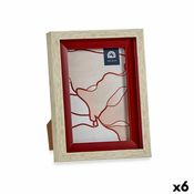 Okvir za sliku Kristal Crvena Drvo Smeđa Plastika (13,5 x 18,8 x 2 cm) (6 kom.)
