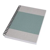 Spiralna bilježnica, A5, u kvadrat, 80 listova, meki uvez, SIGEL Quicknote, plavo-siva