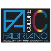 Papir u boji a3 plus  220g u bloku pk25 bristol colore fabriano sortirano