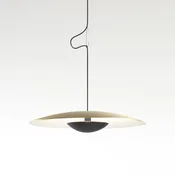 MARSET Ginger LED-visoka svetilka, Triac O32 cm, medenina/bela - Dnevna soba/jedilnica - Dizajn - medenina, bela, črna - Kovina