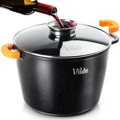 shumee Granitni lonec s pokrovom za kuhanje, dušenje, peko 28 cm 9,7 l