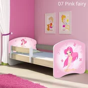 Djecji krevet ACMA s motivom, bocna sonoma 140x70 cm 07 Pink Fairy