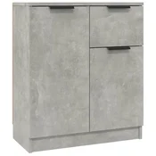 Komoda 2 kom siva boja betona 60x30x70 cm od konstruiranog drva