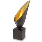Casa Padrino luxury designer table lamp gunmetal/gold/black 30 x H. 70.5 cm - Elegant desk lamp with granite base - Luxury lighting - Luxury furniture - Luxury interior