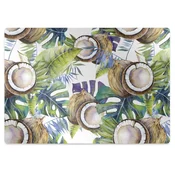 Decormat Podloga za zaščito tal Coconuts and leaves 140x100 cm 15 cm