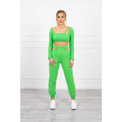 Complete with top blouse green neon