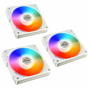 Ventilator za ohišje Lian Li UNI FAN AL120 RGB PWM 120mm, 3 Pack + kontroler, bel