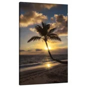 shumee Platno s sliko Narava Palm Sunset Background 70x120 Ocean Holidays