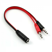 Audio kabel adapter jack 3.5mm na 2x 3.5mm