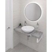 SAPHO AVICE Stenska Deska za Umivalnik 220x36x5cm Cementni Dekor