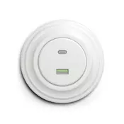 Kliklap - Retro USB vtičnica A+C z okvirjem v snežno beli barvi