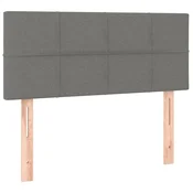 Vidaxl Posteljno vzglavje temno sivo 100x5x78/88 cm blago