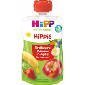 HiPP Hippis BIO vocni pire jabuka s bananom i jagodom, 4+ mj., 100 g