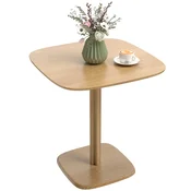 HOMCOM HOMCOM jedilna miza gumi les 70D x 70Š x 75V cm naravni les, (5000231363)