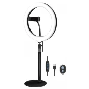 LOGILINK AA0152 25cm crno LED kružna svjetiljka pametni telefon